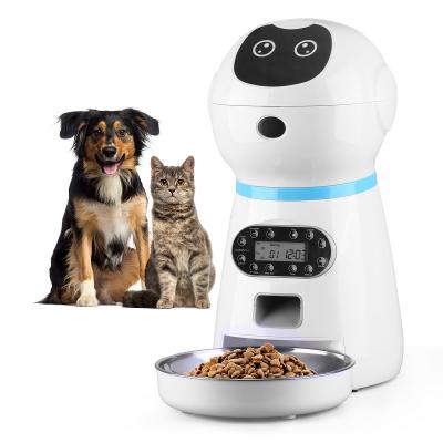 China 3.5L Double Auto Blocking Auto Power Feed Anti Food Pet Feeder For Smart Pet for sale