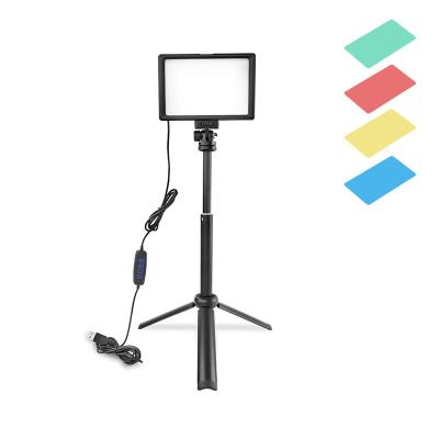 China Mini LPL-01 Mini Make Up Living Table Light Panel Video LED Fill Lighting with Foldable Extendable Tripod/Ball Head Kit for sale