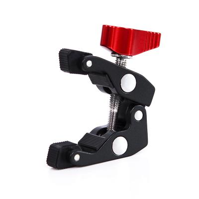 China Durable Aluminum Super Crab Clamp Mount For Magic Ball Head Mount Double Arm Ball Head Adapter for sale