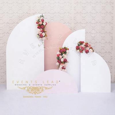 China Wedding Stage Wedding Event Pink And White Flower Decoration Backdrop For Babyshower for sale