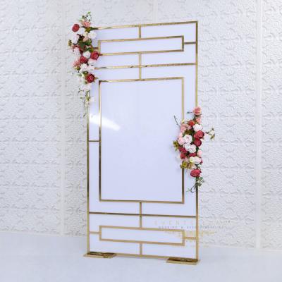 China Durable Exquisite Gold Frame And MELLONA White Gold PVC Panel Hot Selling Wall for sale