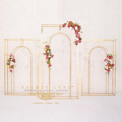 China New Design Durable Wedding Product Sets Metal Arch Backdrop Beautiful Decorative Panels for sale