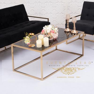 China New Design Stainless Steel Convertible Selling Wedding Table LAXMI Gold Coffee Table for sale