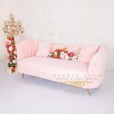 China New Idea Living Room Velvet Sofa Luxury (Other) Adjustable Comfortable Wedding 3 Seaters for sale