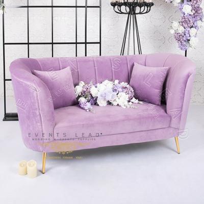 China (Other) Luxury And Comfortable Adjustable Warm Purple Recommend Velvet Sofa New Design for sale