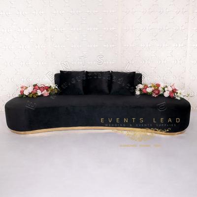 China Other Popular Royal Luxury Elegant Black Velvet Sofa Furniture Manufacturers for sale