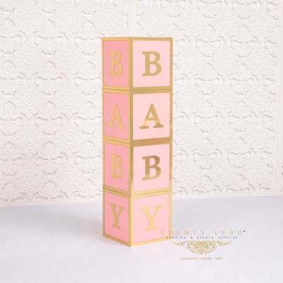 China Wedding Decoration Cute Baby Shower Props SHAI Boxes Wedding Events Supplies Pink for sale