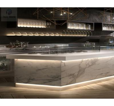 China Modern 3D Finish Artificial Stone Food Counter Custom Design Service Best Quality for sale