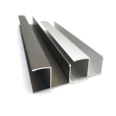 China 0.7mm thickness aluminium profiles for kichen cabinet furniture aluminium handle / edge frame extrusion for sale