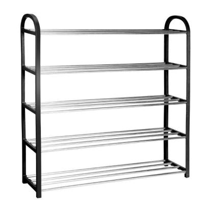 China Modern Cheap price 5 tier metal steel non-woven shoe cabinet steel shoe racks for sale for sale