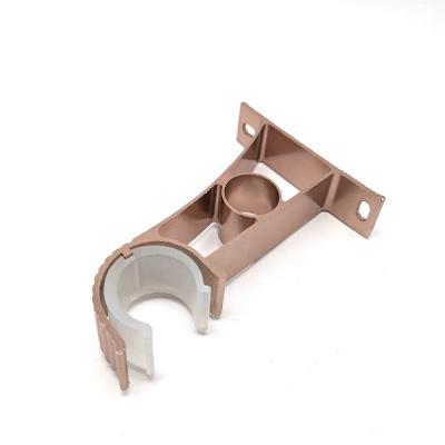 China Anodized extrusion decorative durable single aluminium curtain pipe pole brackets for sale