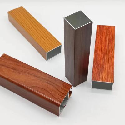 China custom high quality aluminum profile wood grain aluminum tube for sale