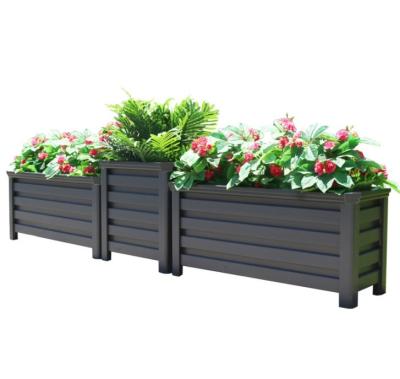 China Floor Boughpot Custom Made Perforated Aluminum Flower Pot Planter Box for Outdoor for sale