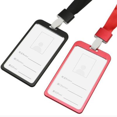 China costom color aluminum alloy id card holder metal name card holder for sale