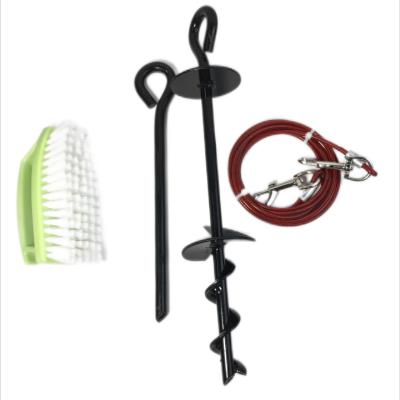 China Outdoor Portable Ground Fixed Pile Pulling Rope Tie-Out Stake for Dogs Customized Toy for sale