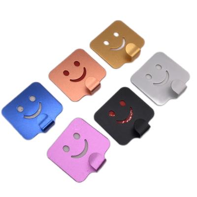 China Space aluminum bathroom metal traceless hooks Kitchen bathroom hooks Clothes and hats hooks for sale