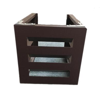 China Custom aluminum alloy air conditioner cover, louver carving, punching, folding air conditioner outer cover for sale