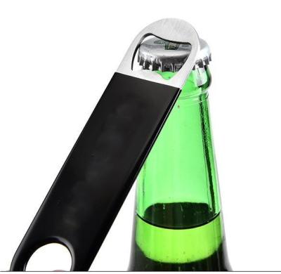 China Custom Stainless Steel Impregnated Plastic Beer Opener Metal Plate Bottle Opener for sale