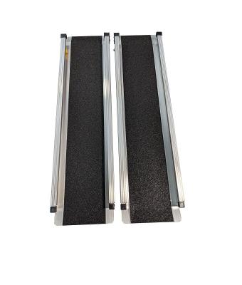 China Telescopic portable ramp, mobile aluminum alloy barrier-free wheelchair ramp for sale