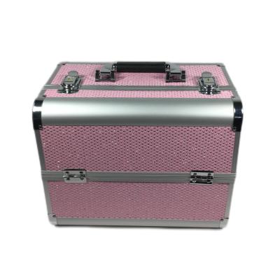 China High-quality portable Multi-layer Storage Makeup Box Nail Beauty Tools waterproof Aluminum storage box for sale