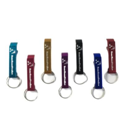 China Home Party Barware Bar Accessories Metal Bottle Opener Keychain Custom Logo Key Ring for sale