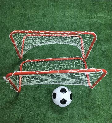 China High quality easy to mount metal frame portable mini PE soccer net garden soccer goal for sale