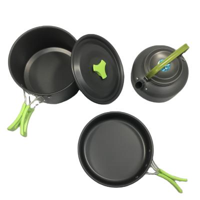 China Best Quality Camping Cookware Utensil Set with Camping Pots and Pans for sale