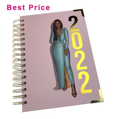 China 2022 Custom Printing Spiral Notebook Diary Agenda Planner Notebook Hardcover A5 Paper Notebook Spiral Notebook for sale