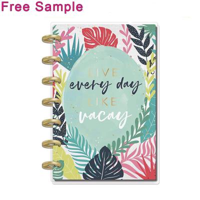 China Printed Customizable Wholesale Disc Binding Plastic Cover Notebook With Logo for sale