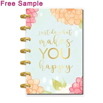 China Custom Printed A5 Loose Leaf Disc Binding Reusable College Neat Writing Notebook With Divider for sale