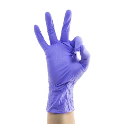 China Strong / Durable / Sensitive / Comfortable / Free Of Holes Household Disposable Powder Free Purple Examination Gloves for sale