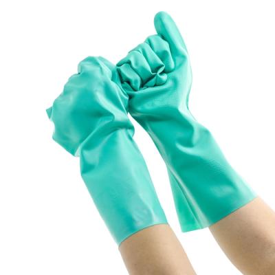 China Industrial Chemical Resistant Long Sleeve Chemical Resistant Rubber Gloves for sale