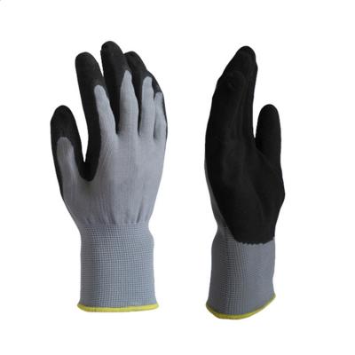 China Slip Resistant / Oil Resistant Nitrile Nylon Garden Gloves Oil Resistant / Flexible Palm for sale