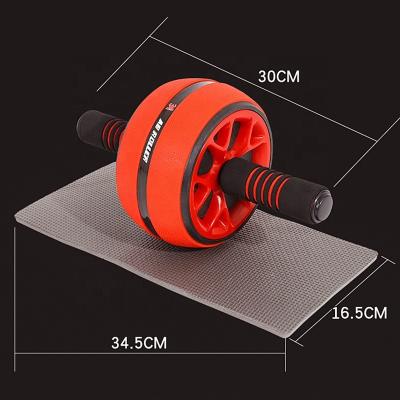 China Durable Unisex Home Fitness Equipment Gym Exercise Muscle Training ABS Wheel Abdominal Wheel Non-Slip Roller With Mat for sale