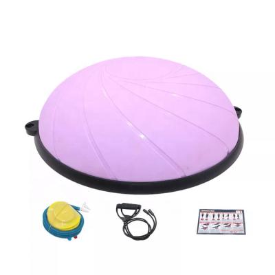 China Customized High Quality Soft 58cm Explosion-proof Half Thickened Fitness Pilates Balance Bosuing Yoga Ball for sale