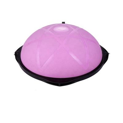 China HCX 58cm Diameter PVC Soft Half Pilates Balance Ball Yoga Half Balance Ball for sale