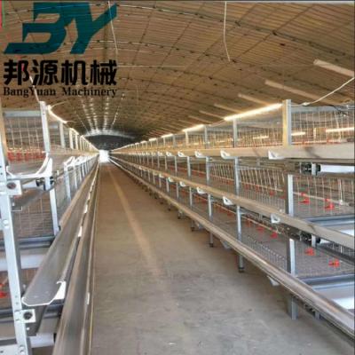 China Poultry Field 4 Tier Galvanized Steel Poultry Farm Animal Battery Layer Egg Chicken Cage for sale