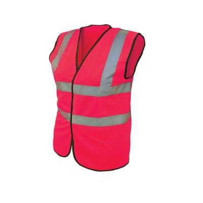 China Medium Pink Hi Vis Vest - Pink Girls Safety Knitted 120gsm Cloth Vest for site or hen costume doos for sale