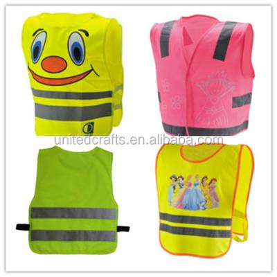 China 100% Polyester 1150 EN Reflective Yellow Hi Strength Child Safety Vest for sale