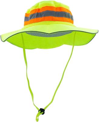 China Water Hi Resistant Vis Yellow Reflective Piping Race Hat for sale