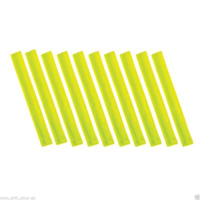 China Safety Items Reflective PVC Prismatic Film Slap Wristband Fluo Snap Slap Bands for sale