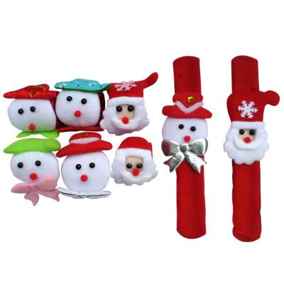 China Christmas Gift Plush Cloth Breakaway Wrap Slap Wrap Slap Wristband Safety Leg Band Detachable Band for sale