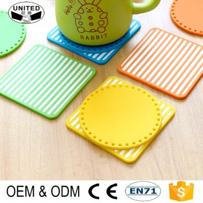 China 2018 Viable Wholesale Colorful Soft Custom Silicone Cup Pad With Free Sample for sale