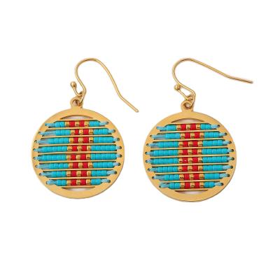 China Handmade miyuki Bohemian beaded earring BOHEMIA stainless steel jewelry wholesale for sale