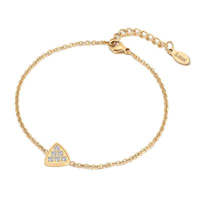 China FASHIONABLE Popular Triangle Charm Bracelet 18K Gold Plated Wholesale Jewelry Made in China for sale