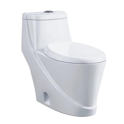 China Double-Flow White Glazed Wash Down One Piece Ceramic Toilet Commode for sale