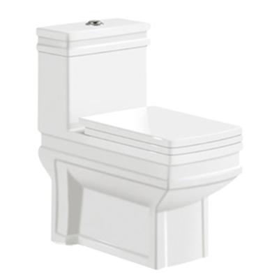 China Double-Flow Bathroom Design Ceramic Luxury Square Toilet Western Price for sale