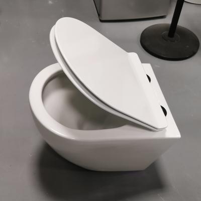 China Double-Flow Manufacturer Cheap Price Ceramic Rimless WC Wall Mounted Toilet for sale