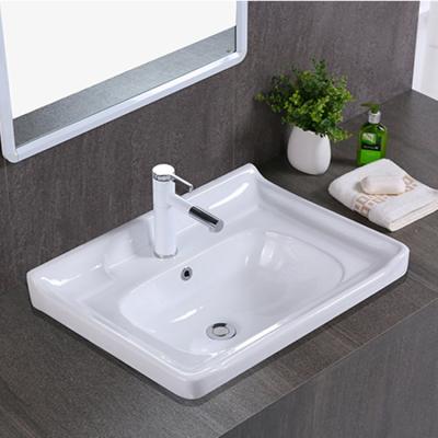 China Modern Ceramic Bathroom Lavatory Price Above Counter Cabinet Sinks for sale