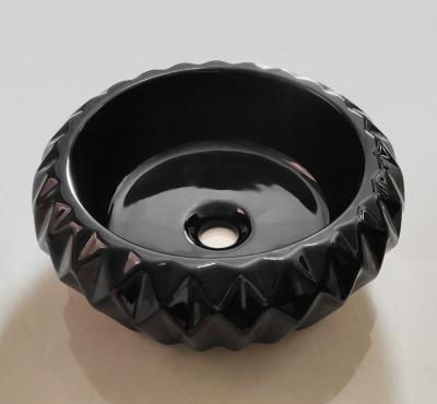 China China Factory Modern Bathroom Small Size Black Color Wash Basin for sale